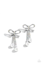Load image into Gallery viewer, Paparazzi Accessories: Bodacious Bow - Multi Iridescent Pearl Earrings