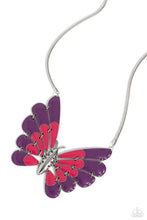 Load image into Gallery viewer, Paparazzi Accessories: Moth Maven - Purple Butterfly Necklace