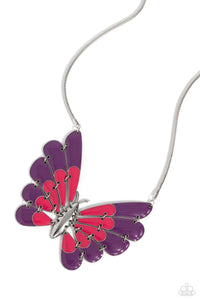 Paparazzi Accessories: Moth Maven - Purple Butterfly Necklace