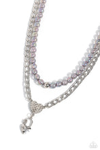 Load image into Gallery viewer, Paparazzi Accessories: Turn Back the LOCK - Silver Iridescent Necklace