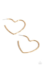 Load image into Gallery viewer, Paparazzi Accessories: Summer Sweethearts - Gold Heart Earrings