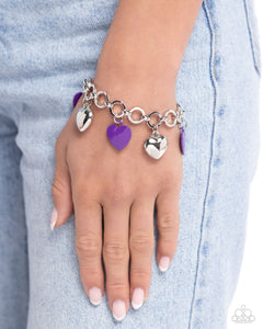 Paparazzi Accessories: Whole Lotta Love - Purple Bracelet