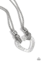 Load image into Gallery viewer, Paparazzi Accessories: Lead with Your Heart - Silver Heart Necklace