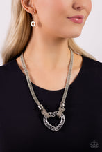 Load image into Gallery viewer, Paparazzi Accessories: Lead with Your Heart - Silver Heart Necklace