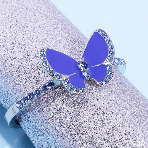 Paparazzi Accessories: Particularly Painted - Blue Butterfly Bracelet