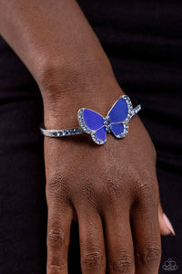 Paparazzi Accessories: Particularly Painted - Blue Butterfly Bracelet