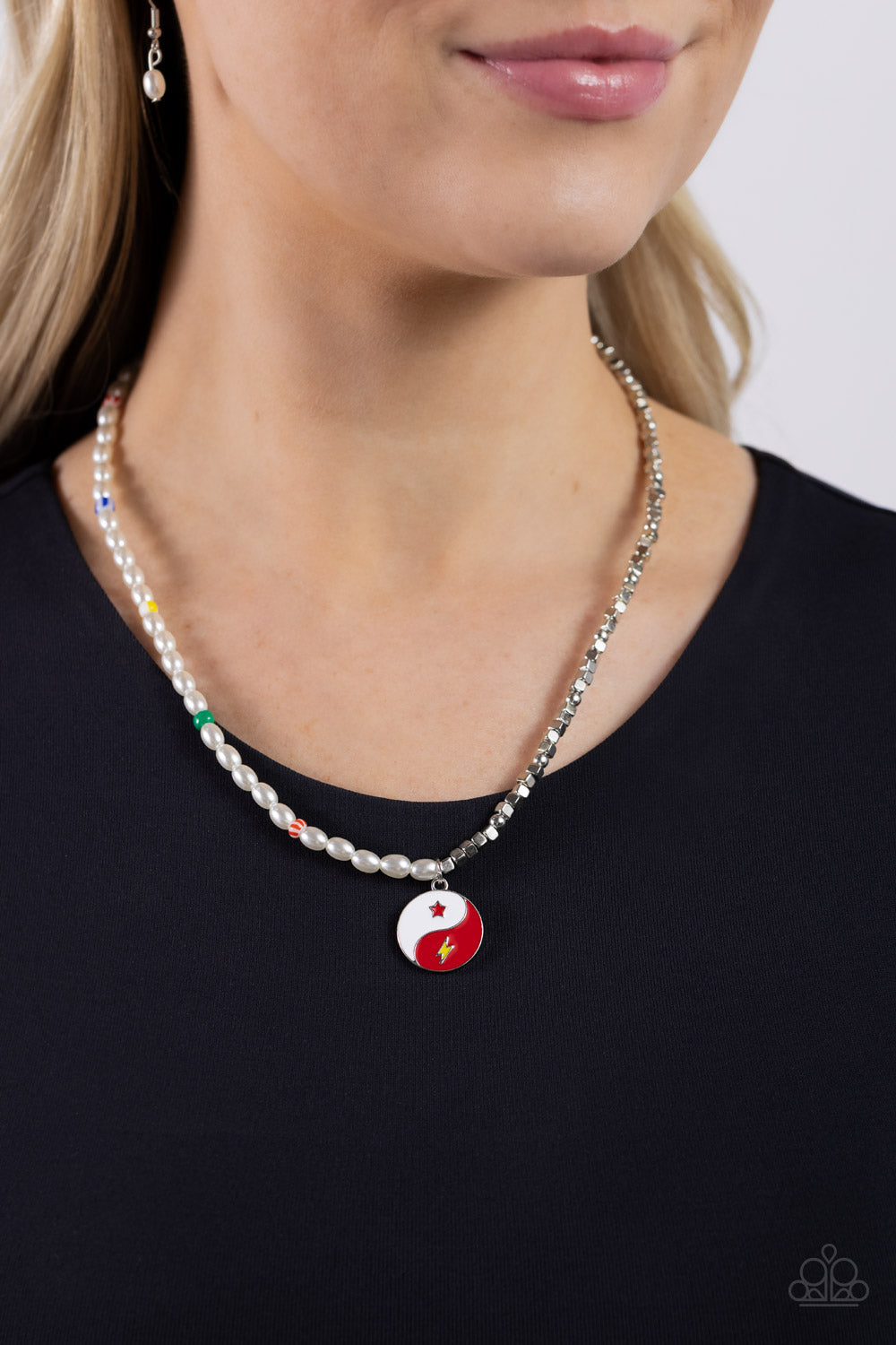 Paparazzi Accessories: Youthful Yin and Yang - Red Necklace