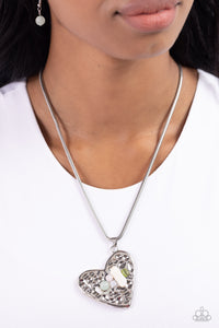 Paparazzi Accessories: Tilted Trailblazer - Green Heart Necklace
