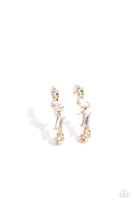 Load image into Gallery viewer, Paparazzi Accessories: Sliding Shimmer - Gold &quot;illusion&quot; Post Earrings