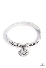 Load image into Gallery viewer, Paparazzi Accessories: Tangible Thank You - Silver Inspirational Bracelet