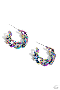 Paparazzi Accessories: Casual Confidence - Multi Oil Spill Earrings