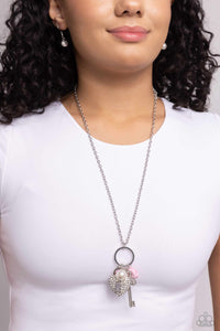 Paparazzi Accessories: Girly Gathering - Pink Heart Lock Necklace