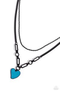 Paparazzi Accessories: Carefree Confidence - Blue Heart Necklace