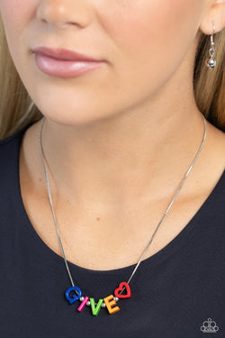 Paparazzi Accessories: Give Me Some Love - Multi Inspirational Necklace