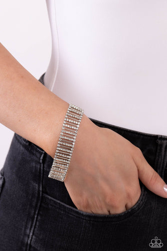 Paparazzi Accessories: Elusive Elegance - White Bracelet