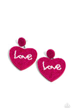 Load image into Gallery viewer, Paparazzi Accessories: Sweet Seeds - Pink Heart Earrings