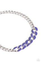 Load image into Gallery viewer, Paparazzi Accessories: CURB Craze - Blue Oversized Necklace