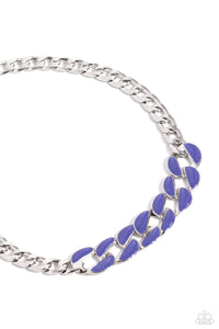 Paparazzi Accessories: CURB Craze - Blue Oversized Necklace