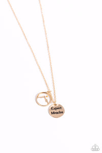 Paparazzi Accessories: Expect Miracles - Gold Inspirational Necklace