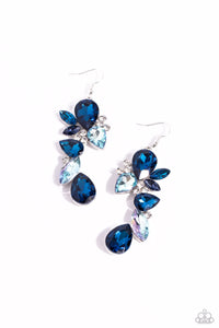 Paparazzi Accessories: Fancy Flaunter - Blue Oversized Earrings