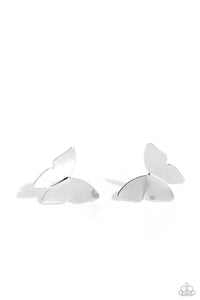Paparazzi Accessories: Butterfly Beholder - Silver Earrings