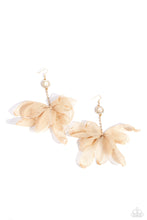 Load image into Gallery viewer, Paparazzi Accessories: Seriously Sheer - Brown Chiffon Earrings