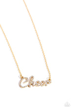Load image into Gallery viewer, Paparazzi Accessories: Cheer Squad - Gold Iridescent Necklace