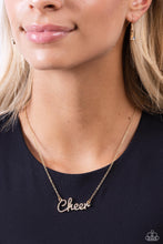 Load image into Gallery viewer, Paparazzi Accessories: Cheer Squad - Gold Iridescent Necklace