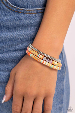 Paparazzi Accessories: Just for Fun - Orange Inspirational Bracelet