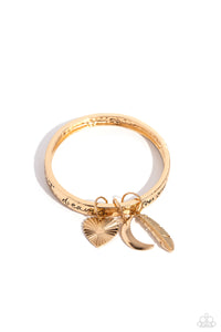 Paparazzi Accessories: Free-Spirited Fantasy - Gold Inspirational Bracelet