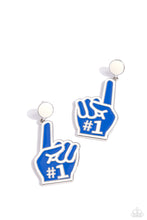 Load image into Gallery viewer, Paparazzi Accessories: My Number One - Blue Sports Lover Earrings