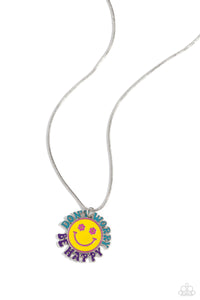 Paparazzi Accessories: Dont Worry, Stay Happy - Multi Inspirational Necklace