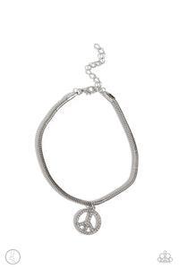 Paparazzi Accessories: Pampered Peacemaker - White Anklet