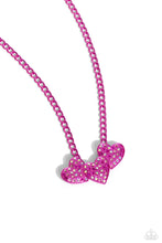 Load image into Gallery viewer, Paparazzi Accessories: Low-Key Lovestruck Necklace and Lovestruck Lovestruck Lineup Bracelet - Pink Iridescent SET