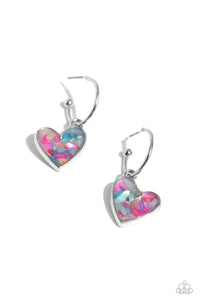 Paparazzi Accessories: Shell Signal - Pink Heart Earrings