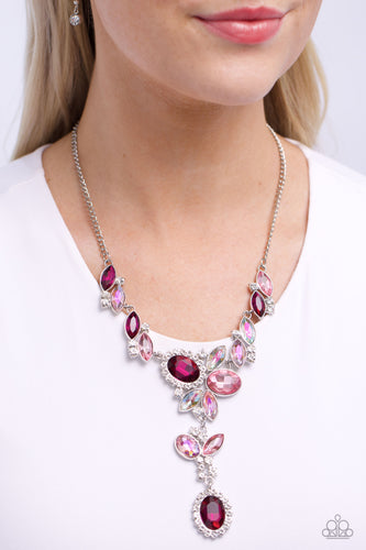Paparazzi Accessories: Generous Gallery - Pink Iridescent Necklace