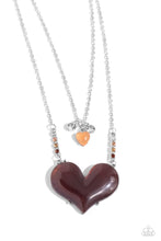 Load image into Gallery viewer, Paparazzi Accessories: Heart-Racing Recognition - Brown Necklace