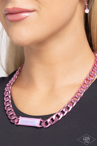 Paparazzi Accessories: Urban Royalty - Pink Necklace - Life Of The Party Exclusive