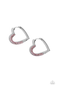 Paparazzi Accessories: Be Mine, Valentine? - Pink Heart Earrings