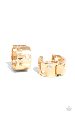 Load image into Gallery viewer, Paparazzi Accessories: Setting the STAR High - Gold Hoop Earrings