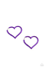 Load image into Gallery viewer, Paparazzi Accessories: Loving Legend - Purple Heart Earrings
