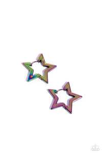 Paparazzi Accessories: In A Galaxy STAR, STAR Away - Multi Oil Spill Earrings