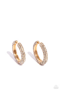 Paparazzi Accessories: Glowing Praise - Gold Hoop Earrings