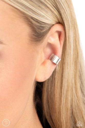 Paparazzi Accessories: Seize the Chicness - Silver Cuff Earrings
