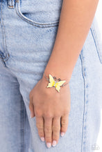 Load image into Gallery viewer, Paparazzi Accessories: Aerial Adornment - Yellow Butterfly Bracelet