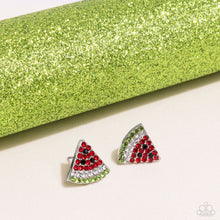 Load image into Gallery viewer, Paparazzi Accessories: Watermelon Slice - Red Earrings