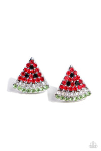 Paparazzi Accessories: Watermelon Slice - Red Earrings