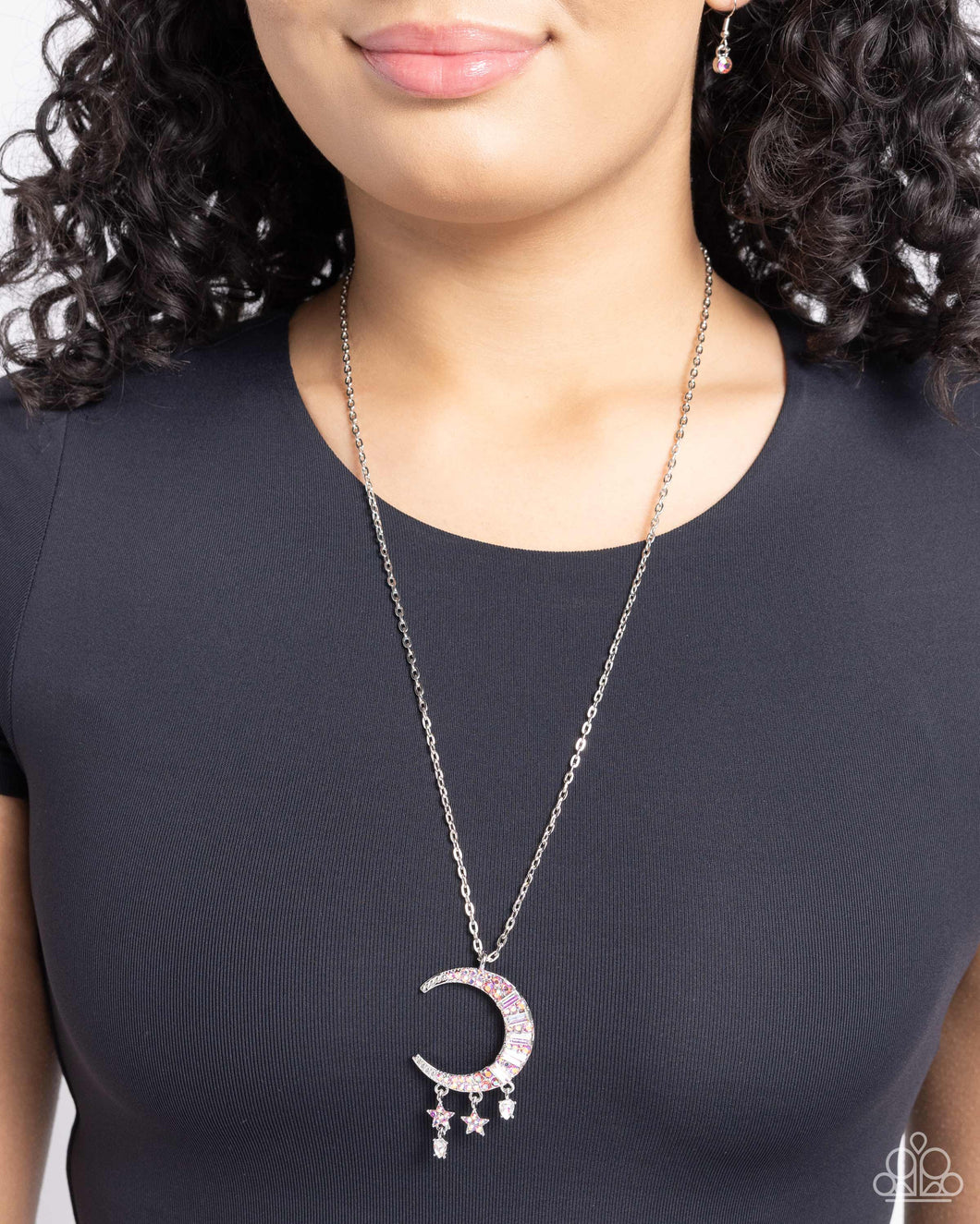 Paparazzi Accessories: Lunar Landmark - Pink Iridescent Necklace