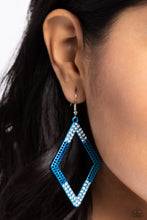Load image into Gallery viewer, Paparazzi Accessories: Eloquently Edgy - Blue Earrings