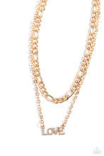 Load image into Gallery viewer, Paparazzi Accessories: Lovely Layers - Gold Inspirational Necklace
